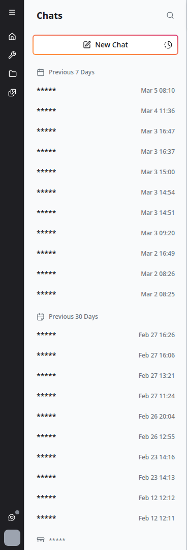 Chat sidebar