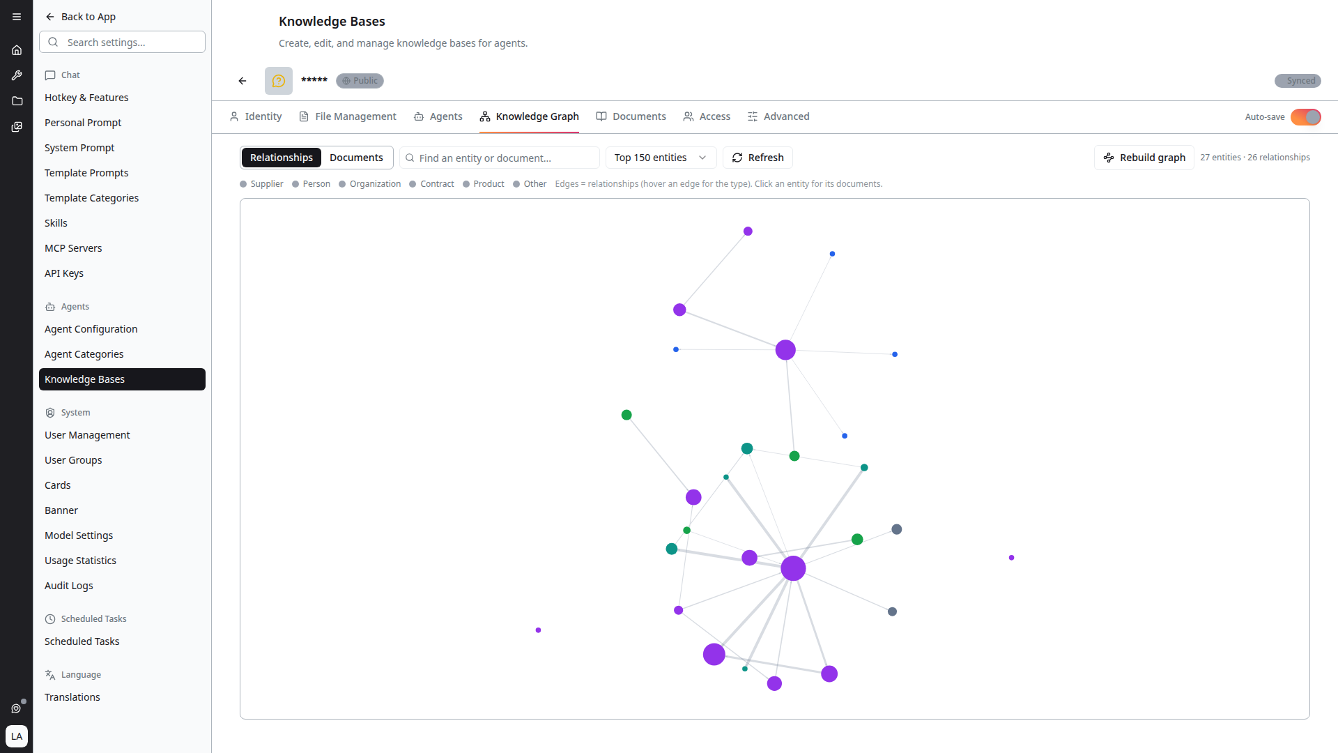 Knowledge Graph tab