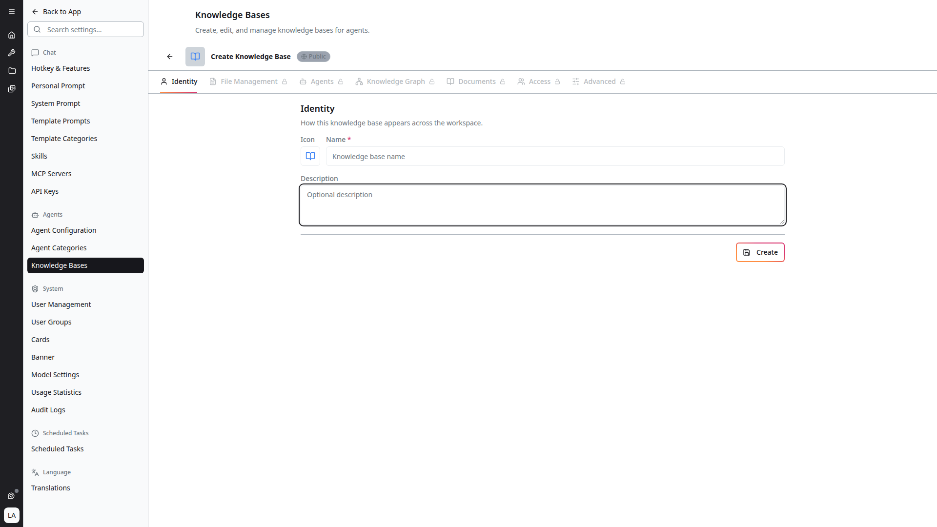 Create Knowledge Base