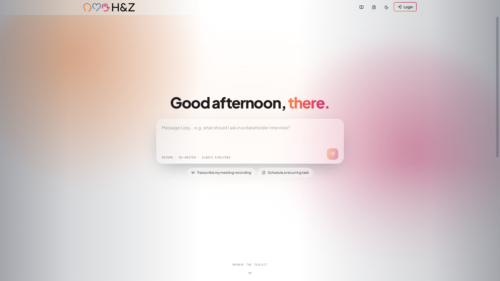 Landing page