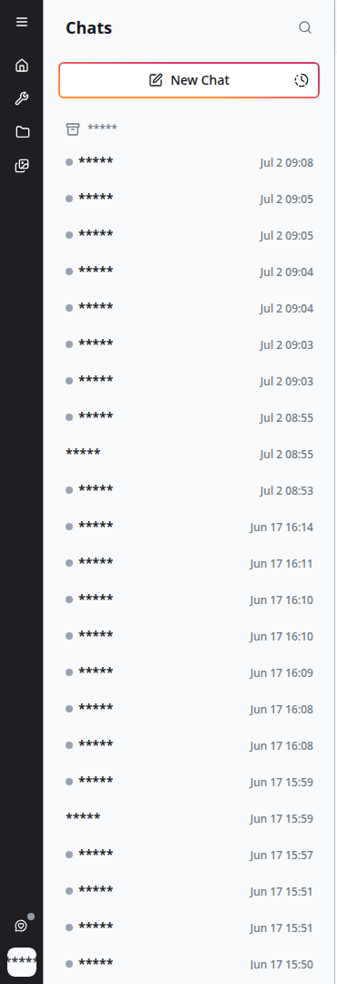 Chat sidebar