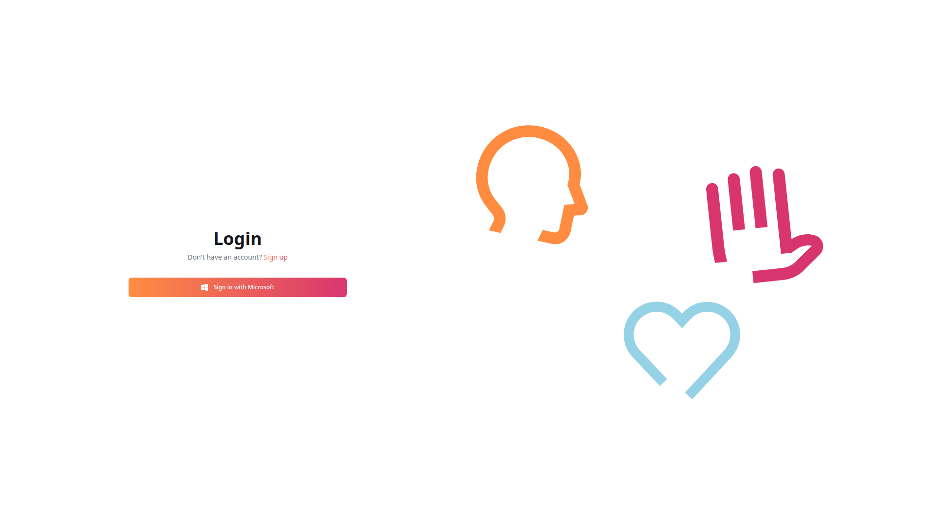 Login page